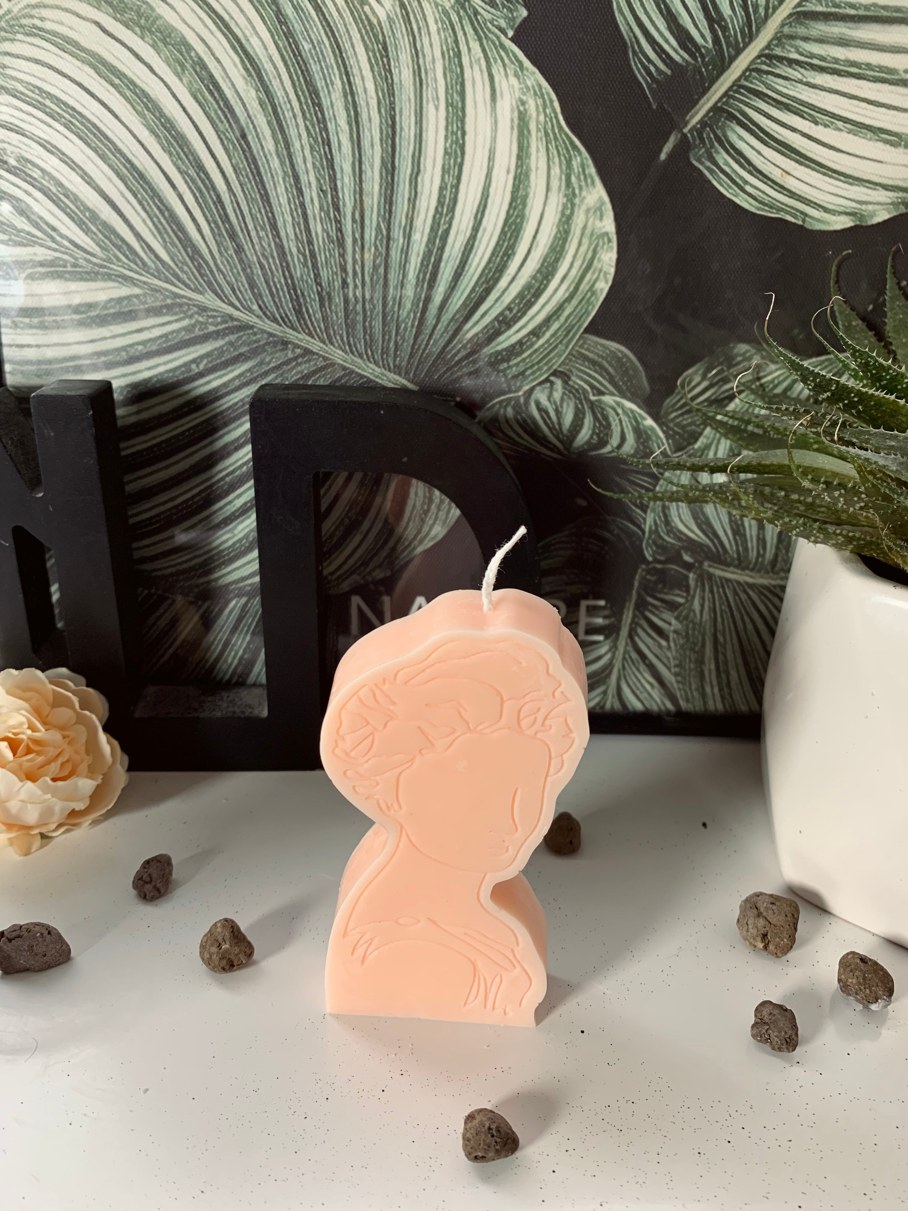 Abstract Female Silhouette Candle (10cm) 2 colours